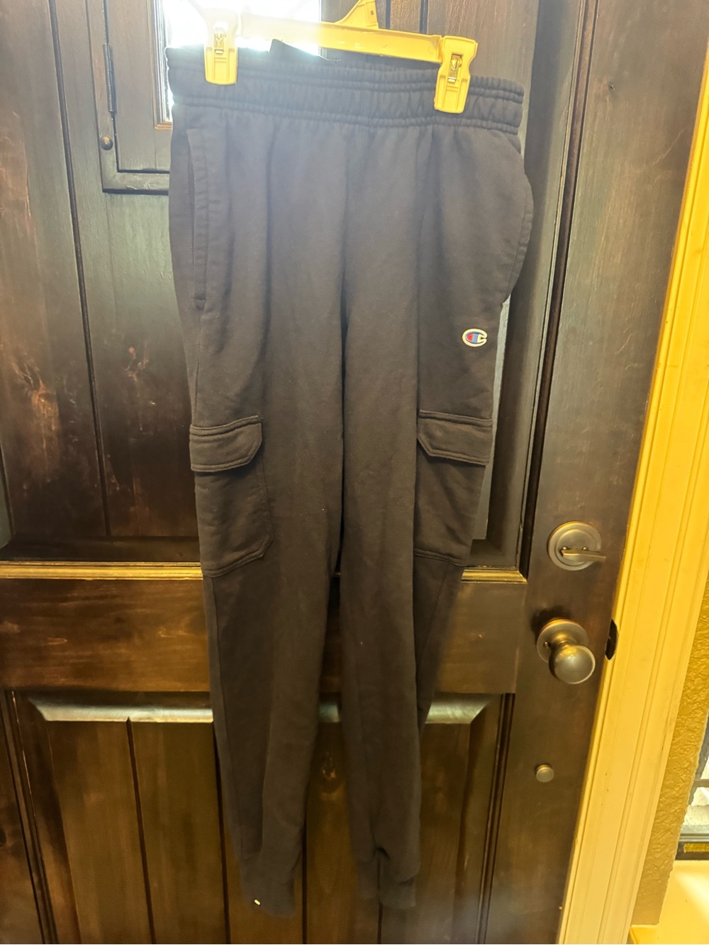 Champion Navy Cargo Joggers with Logo